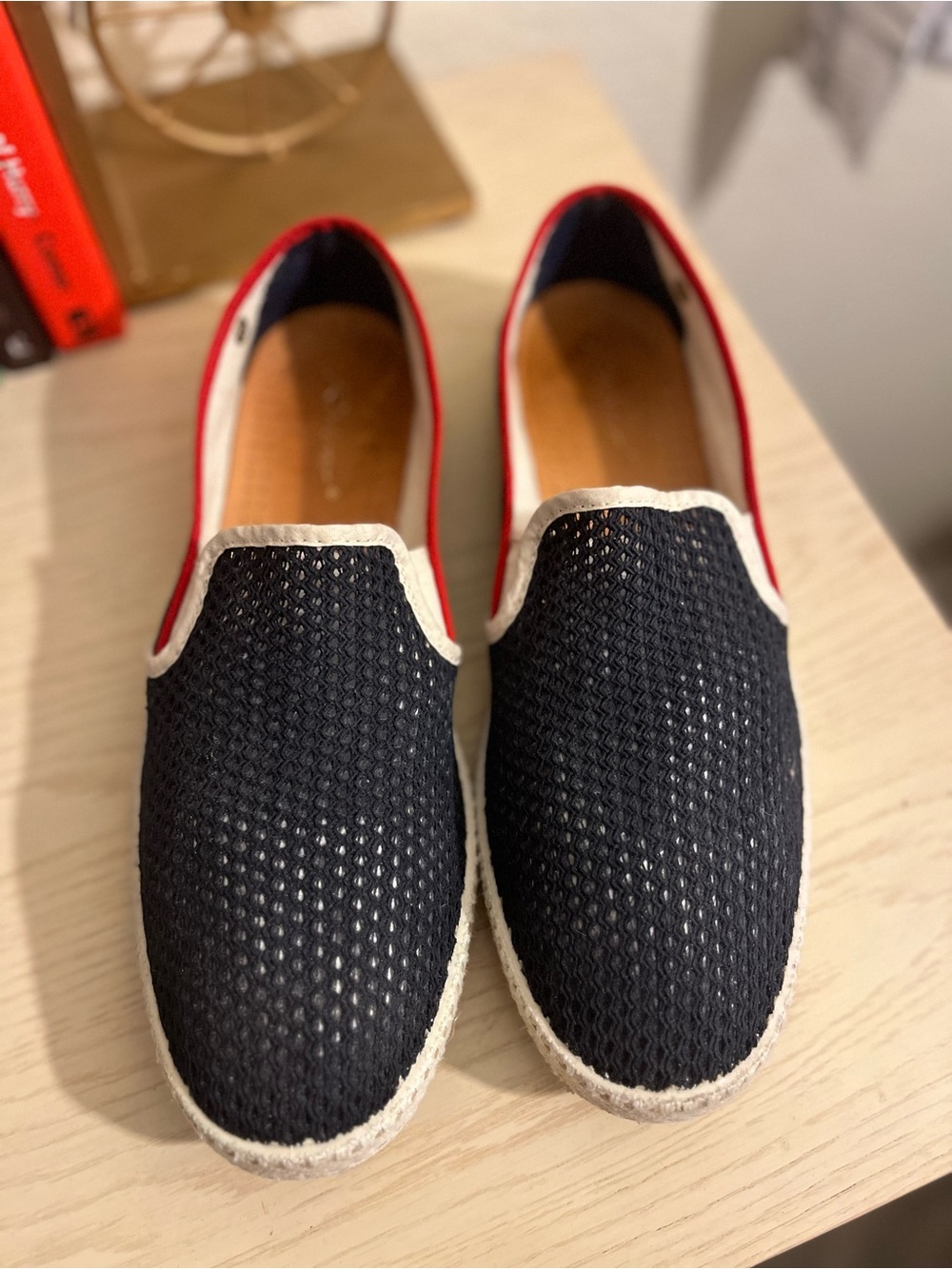 Riviera Woven Slip-On Loafers with Red Trim